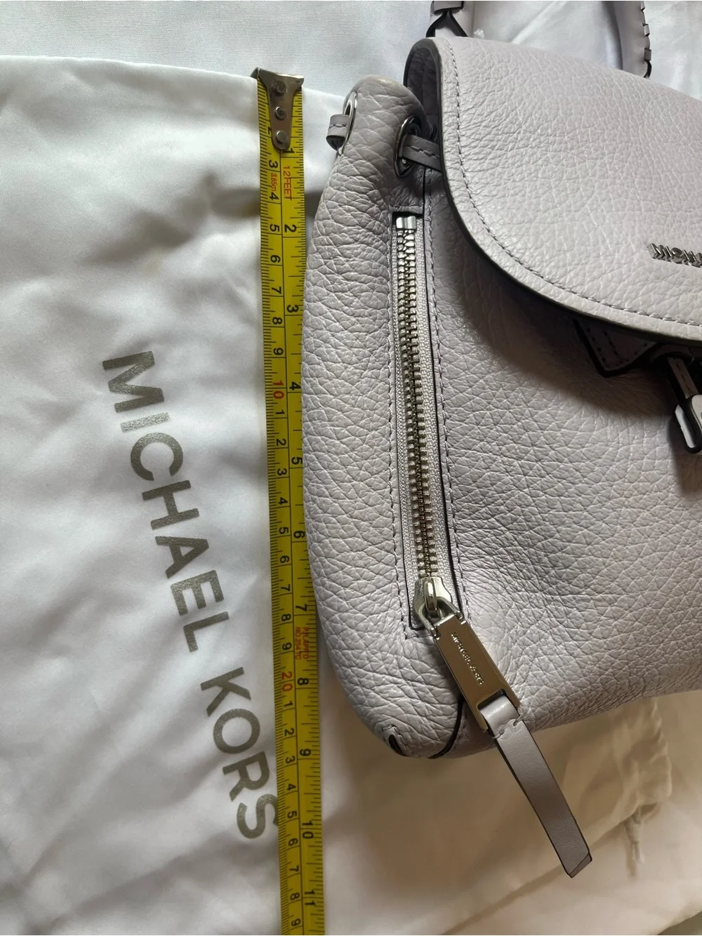 Michael Kors Light Lavender/Lilac Pebbled Leather Backpack Purse